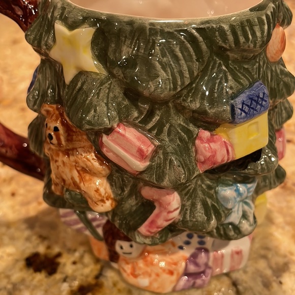 Enesco Christmas Tree Teapot and 4 Matching Mugs. New - Never Used. - Picture 13 of 16